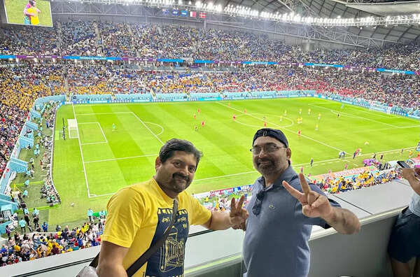 Upal and Anindya having a blast at the FIFA World Cup