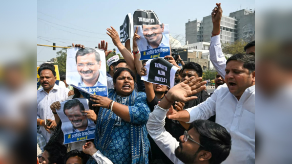 AAP protests Kejriwal's arrest