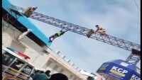 Watch: Mentally challenged man climbs high advertising structure in Chittoor, rescued 