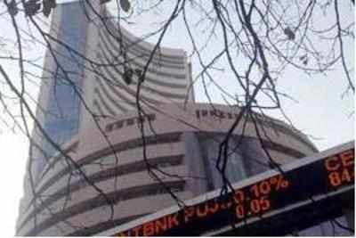 Sensex slips from record, edges down on F&O expiry