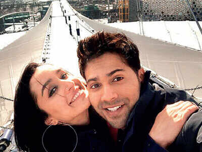 Varun Dhawan and Shraddha Kapoor shoot for a Street Dancer song atop O2 arena in London