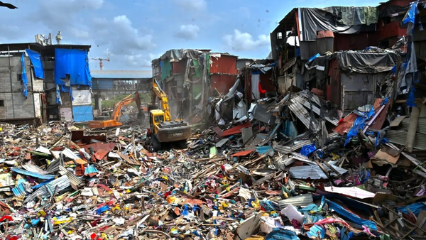 Bandra demolition drive ends: Western Railway clears 500 illegal structures at Garib Nagar slum