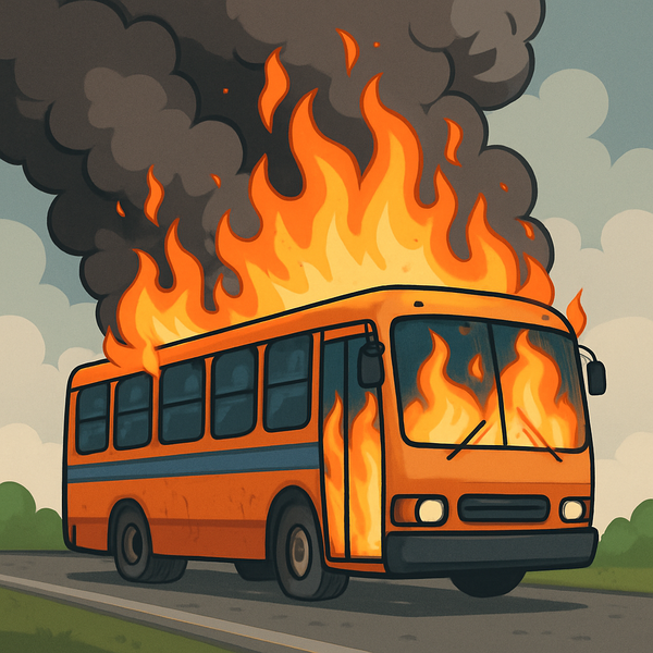 Passengers escape unhurt in Hassan bus fire
