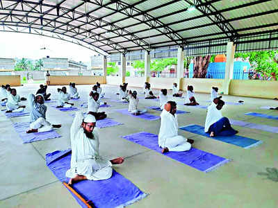 Yoga at the prison