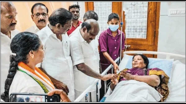 Tamil Nadu polls: AIADMK candidate faints during campaign, rival visits her in hospital