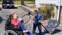 Heartwarming! Brother helps specially-abled sister score a basket 