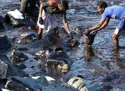 Chennai: Oil spill cleaning operations still underway after one week
