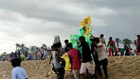Ganesh Chaturthi: Devotees carry Ganesha idols for immersion on third day of Ganpati festival in Chennai 