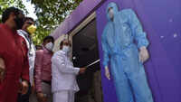 Telangana health minister inaugurates mobile Covid-19 testing vehicle in Koti 
