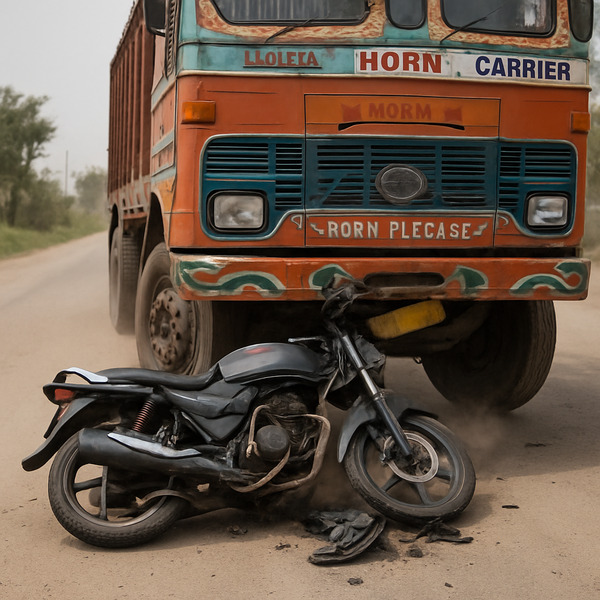 Couple, infant daughter die as truck hits bike in Firozabad