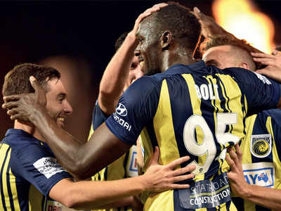 Sprint king Usain Bolt scores twice in trial football game