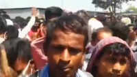 Hundreds of migrant workers stage protest on road in Hyderabad 