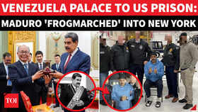 Maduro Lands In US: FBI Escorts Handcuffed Venezuelan President; THUMBS UP At DEA Office On Cam