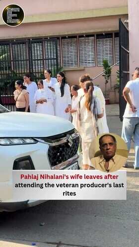 Pahlaj Nihalani&rsquo;s Wife Seen Leaving Venue After Final Farewell