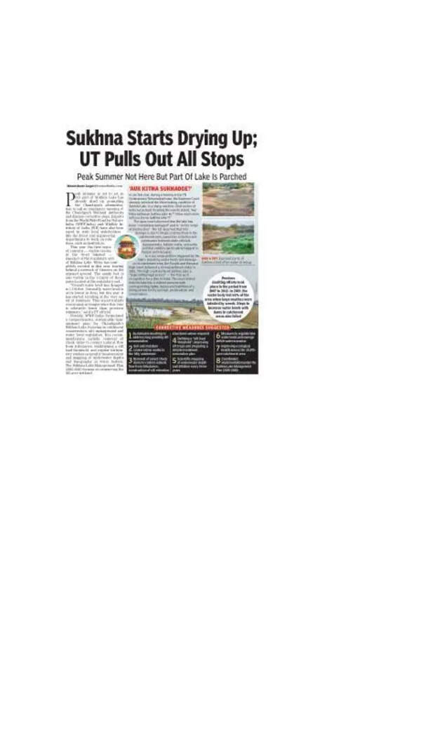 Sukhna starts drying up; UT pulls out all stops
