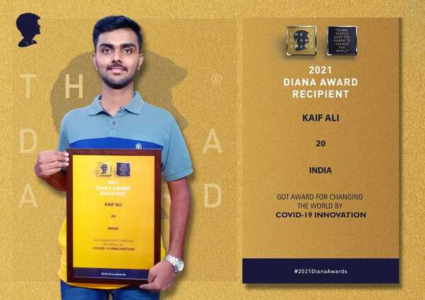 Jamia Millia Islamia student gets prestigious Diana Award 2021 for Covid-19 innovation
