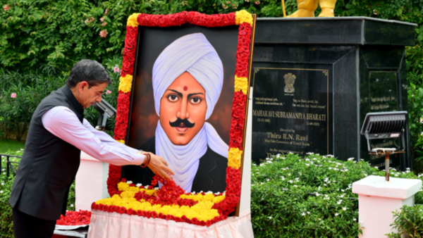 TN governor, others pay tributes to Subramania Bharathi on his 103rd death anniversary