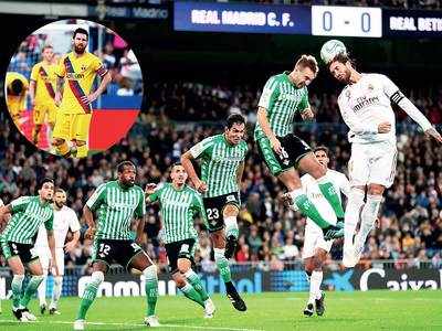 Real Madrid fail to take top spot as match against Real Betis ends in goalless draw