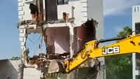 UP govt demolishes gangster Mukhtar Ansari's property in Lucknow 