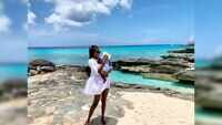 Agbani Darego shares quality time with son 