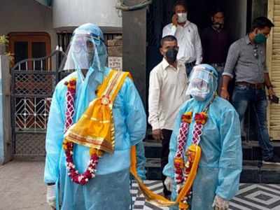 Couple ties knot in PPE kits in Madhya Pradesh