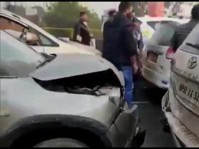 Vehicles in Priyanka Gandhi-Vadra's cavalcade collide on UP's Hapur Road, no injuries reported