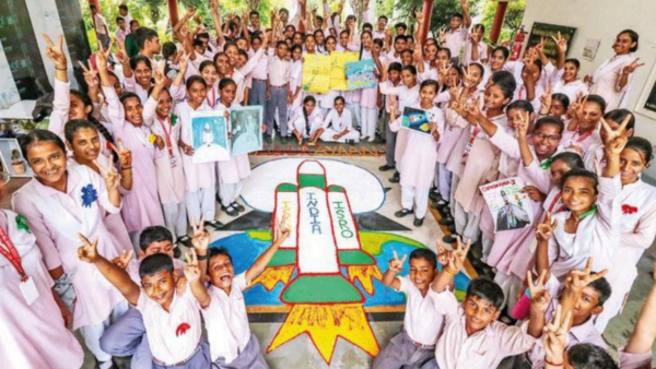 Over the moon! Schools erupt in Chandrayaan cheer