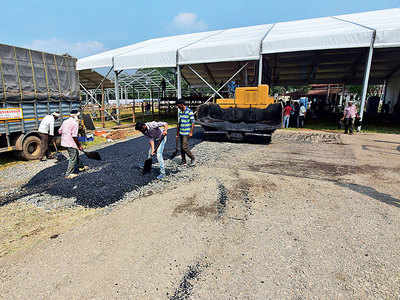 After hacked trees, tar road on college ground for PM