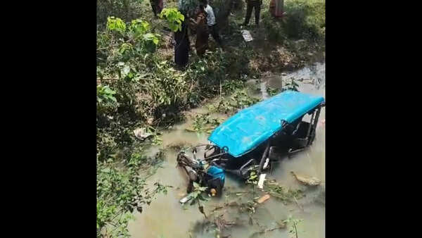 E-rickshaw falls in Hazaribag river, 8 injured