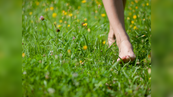 ​Does walking on the grass barefoot offer any benefits?