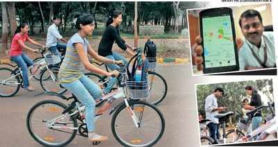 Bengaluru: Smart rental bikes help GKVK campus go green; GPS-enabled bicyles work with app, cost Rs 5 an hour