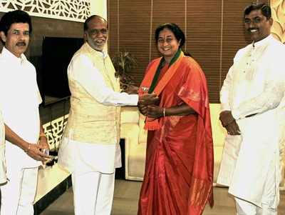 Telangana Congress leader Damodar Raja Narasimha's wife Padmini Reddy quits BJP hours after joining party