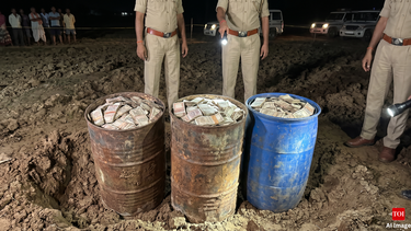 Cash worth crores suspected in 3 drums recovered from field in UP's Prayagraj village