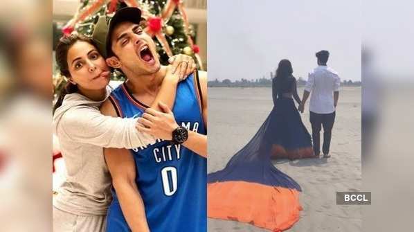 Reel lovebirds Hina Khan and Priyank Sharma share their romance filled pictures from new music release