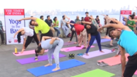 Mumbai: ’Yoga by the Bay’ wellness initiative held at Marine Drive 