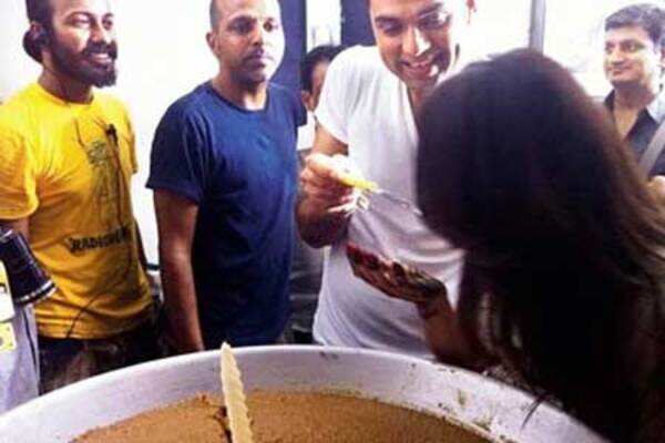 Abhay Deol digs into mawa cake