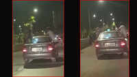 Caught on camera: Three Mumbai youths hang out of car window with drinks, arrested 