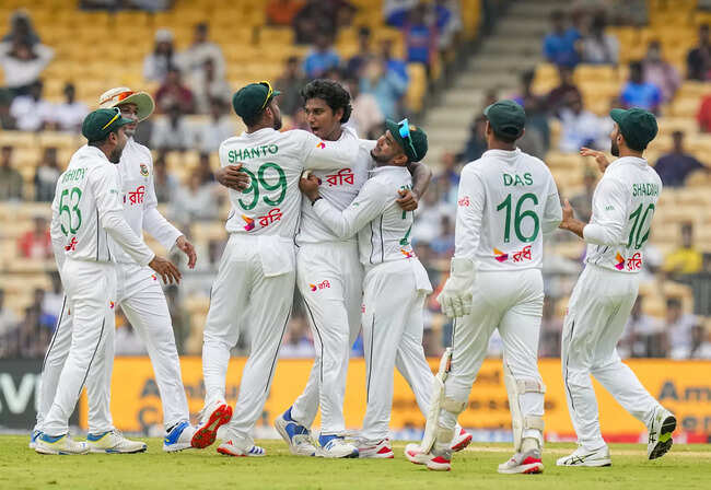 1st Test: Hasan Mahmud's three-wicket haul puts Bangladesh ahead against India