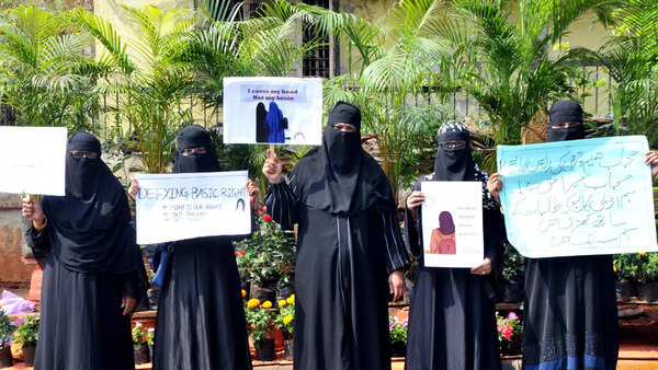 Karnataka: Degree students asked to take off hijab, stage protest