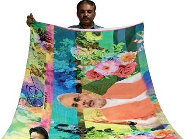 Surat quick to dye saris in latest political colour