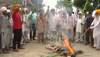 Sugarcane farmers protest against Centre in Amritsar 