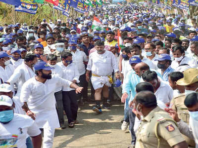 Government mulls legal move as padayatra goes on