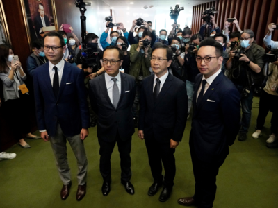 Hong Kong disqualifies 4 pro-democracy legislators