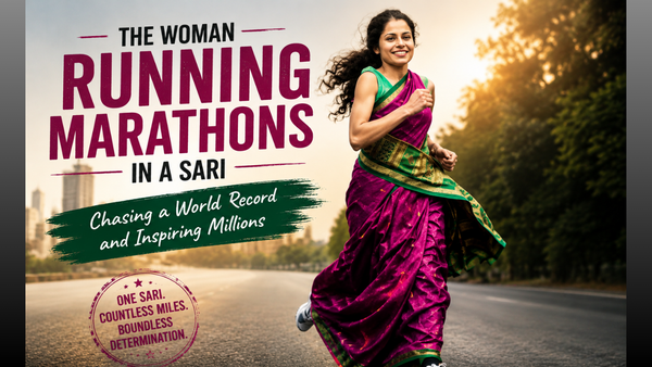 The woman running marathons in a sari and chasing a world record