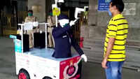 Covid-19: Humanoid 'Captain Arjun' takes up multi-tasking at Mumbai Central 