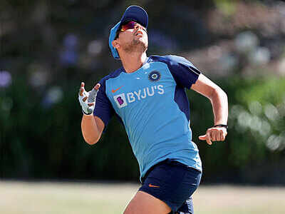 Fielding Coach R Sridhar accepts the slip