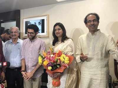 Priyanka Chaturvedi attends Yuva Sena chief Aaditya Thackeray's event