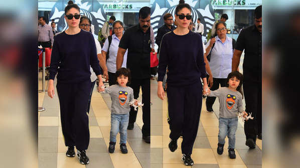 ​Taimur Ali Khan gets his swag mode on at the airport with mom Kareena Kapoor Khan