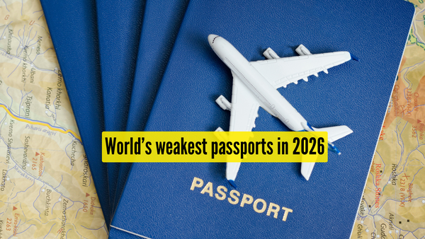 World’s weakest passports in 2026: Bottom 10 countries ranked