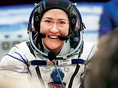Christina Koch sets women’s record for longest spaceflight
